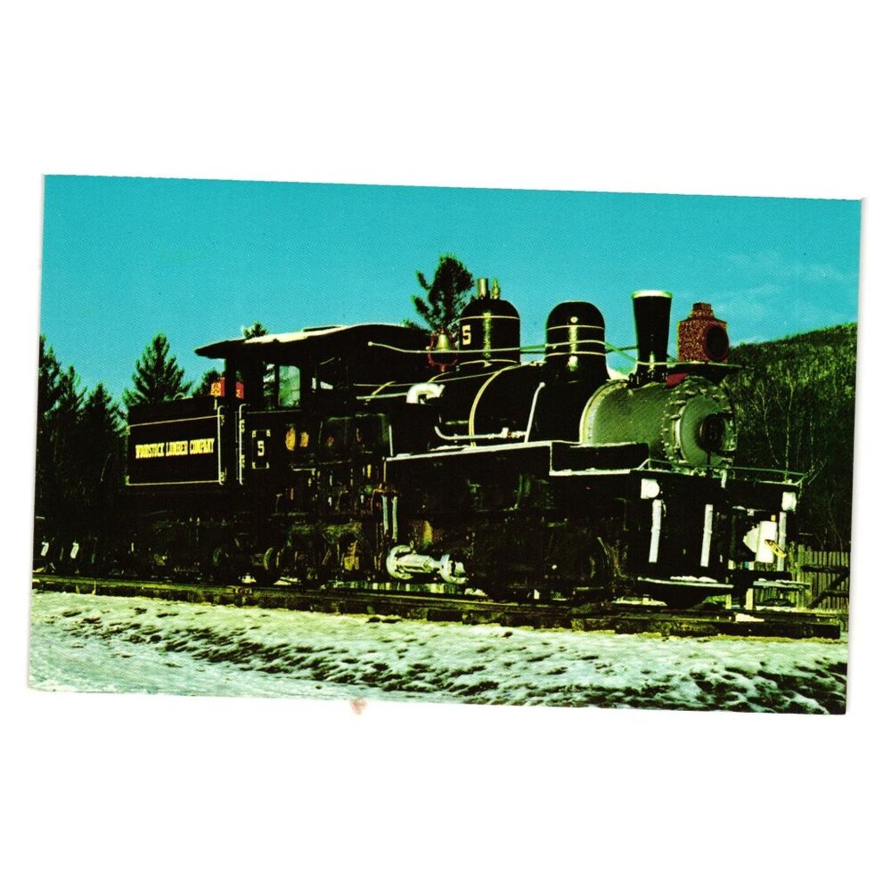 Vintage Postcard Lima Shay Geared Locomotive Logging Steam Engine Scenic Train